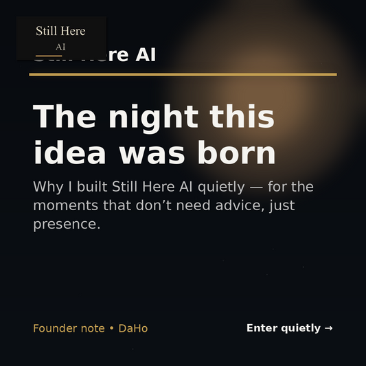 The Night This Idea Was Born (and Why I Didn’t Talk About It Right Away)